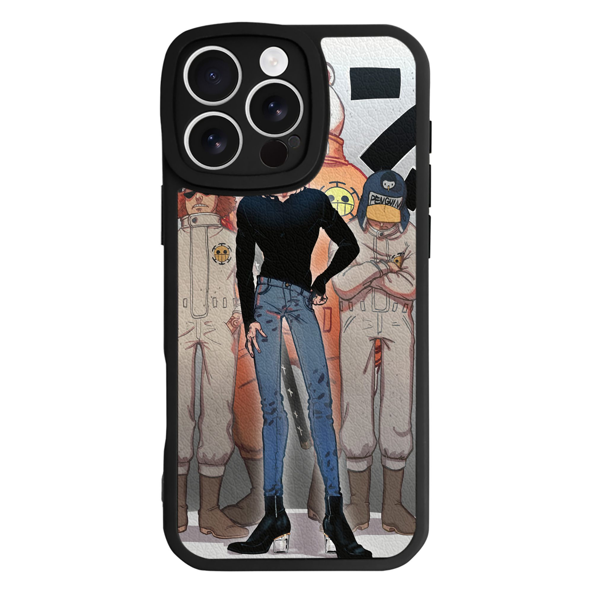 （画像用） ワンピース ONE PIECE 【iPhone 16シリーズ対応】シリコンスマホケース（レザー調） 材質：シリコン